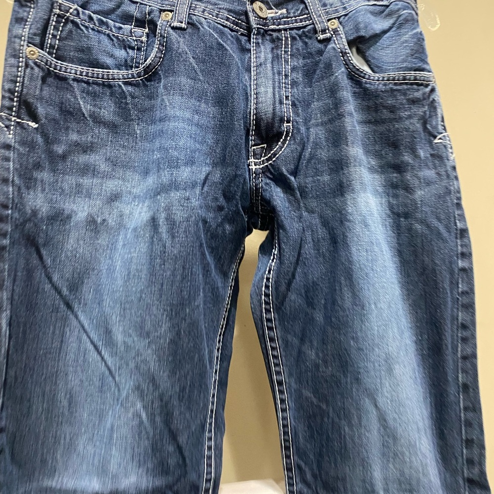 Reclaim Slim Straight Jeans Mens 31x30 Medium Wash Denim 100% Cotton Tote 0163 - Picture 2 of 13